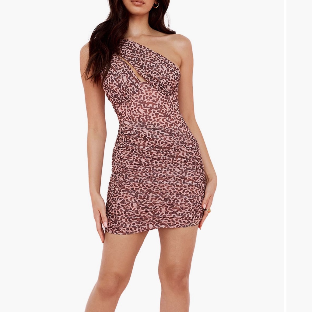 House Of Cb Clementine Cutout Ruched Minidress